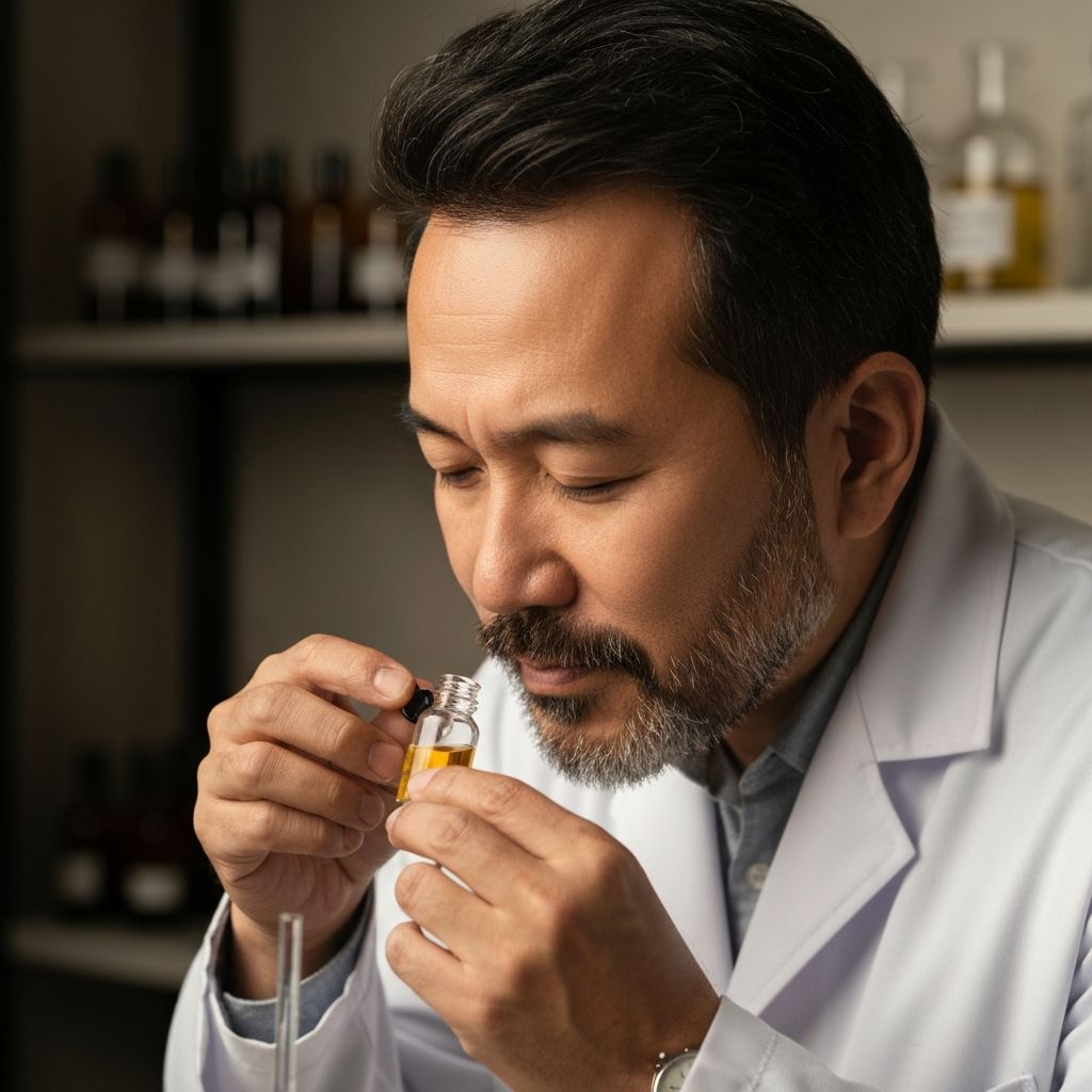 Maître parfumeur au travail